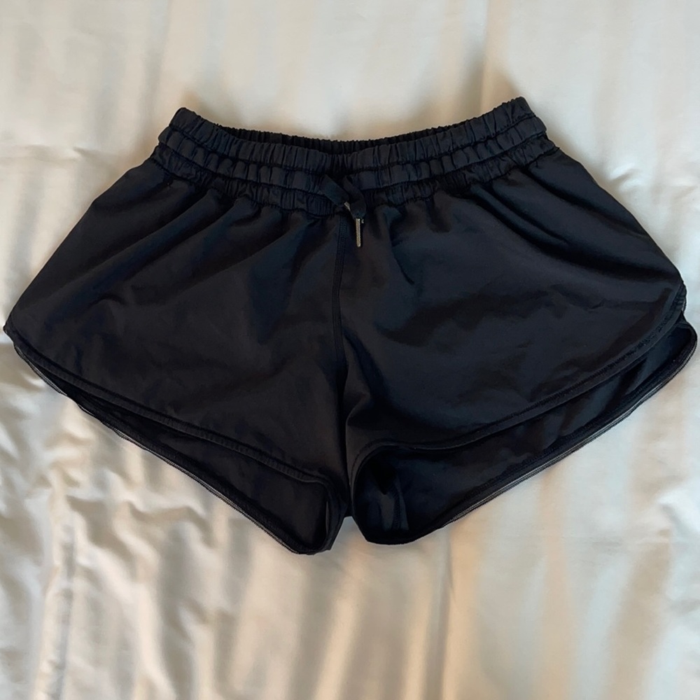 Black short lulu lemon track shorts